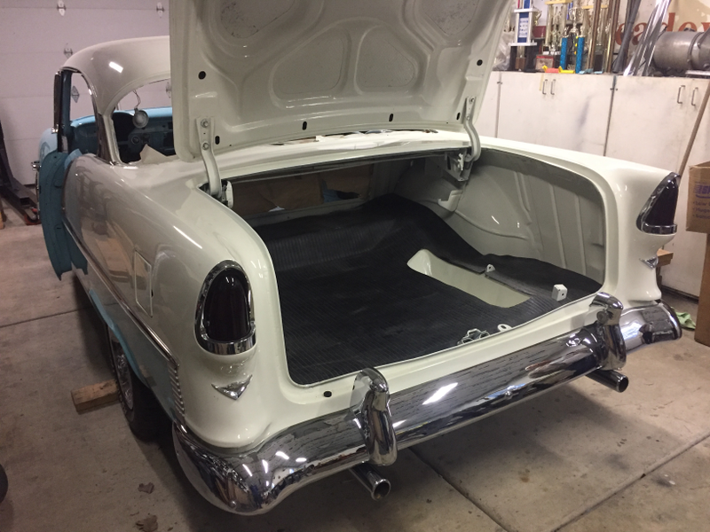 Illustration for article titled 1955 Chevy Bel Air Project Update- Body and Frame united!